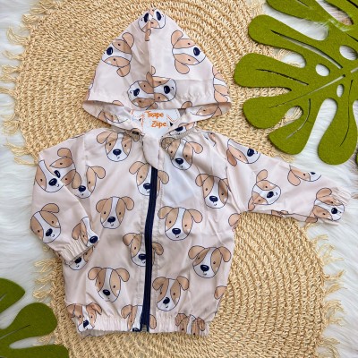 Jaqueta Corta-Vento Dog Fiel e Peludo - Areia